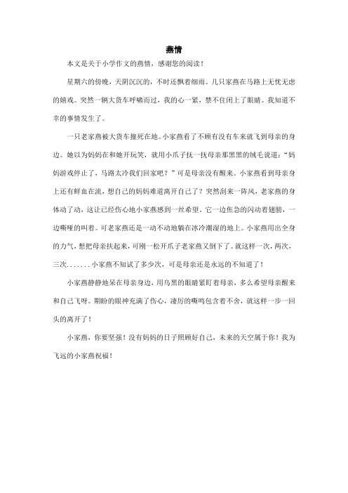 燕情_小学作文