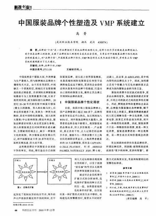 中国服装品牌个性塑造及VMP系统建立