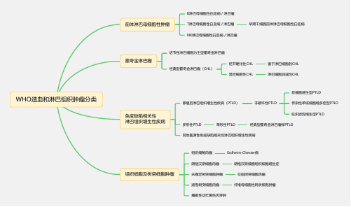 WHO造血和淋巴组织肿瘤分类(思维导图)