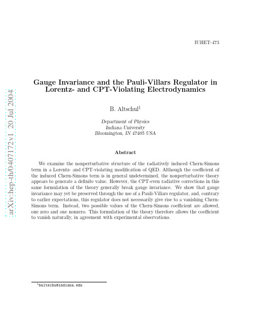 Gauge Invariance and the Pauli-Villars Regulator in Lorentz- and CPT-Violating Electrodynam