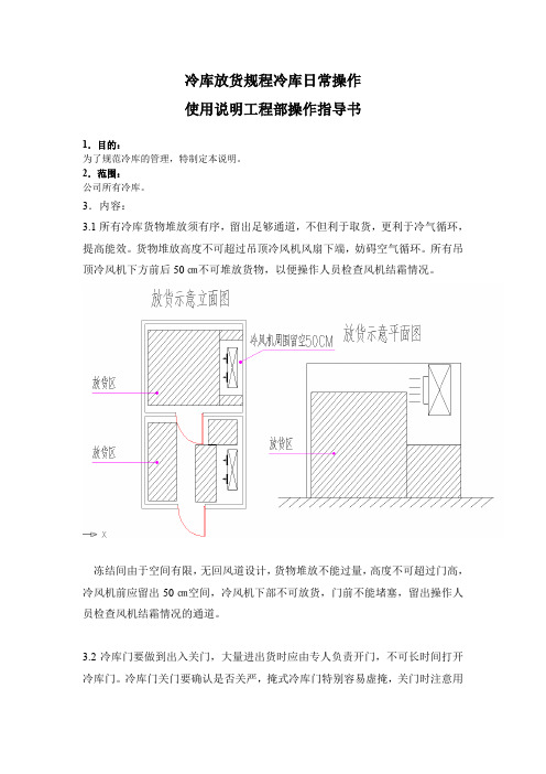 冷库操作规程冷库日常操作