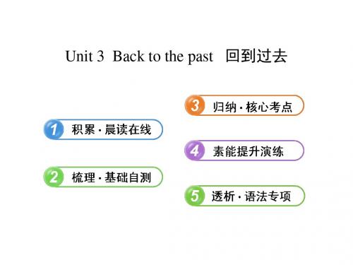 2013版英语全程复习方略课件：必修3 Unit 3 Back to the past(译林牛津版)