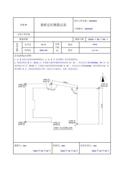 站建02 基桩定位测量记录