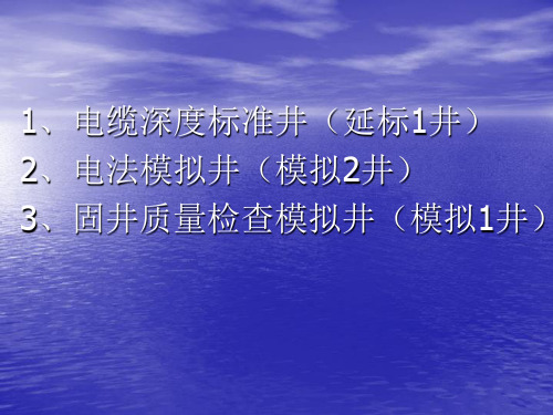 电缆深度标定井仪器校验模拟井介绍材料