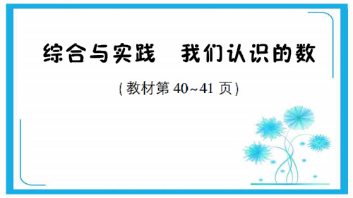 苏教版一年级下册数学习题课件-三 认识100以内的数 综合与实践 我们认识的数.ppt