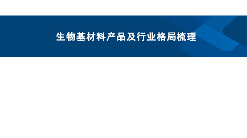 生物基材料产品及行业格局梳理