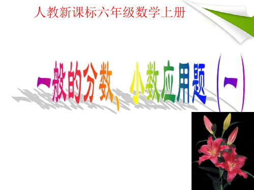 六年级数学上册 一般的分数、小数应用题(一)课件 人教新课标版