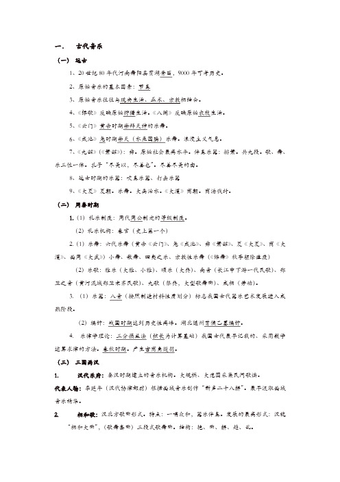 最全中国音乐史