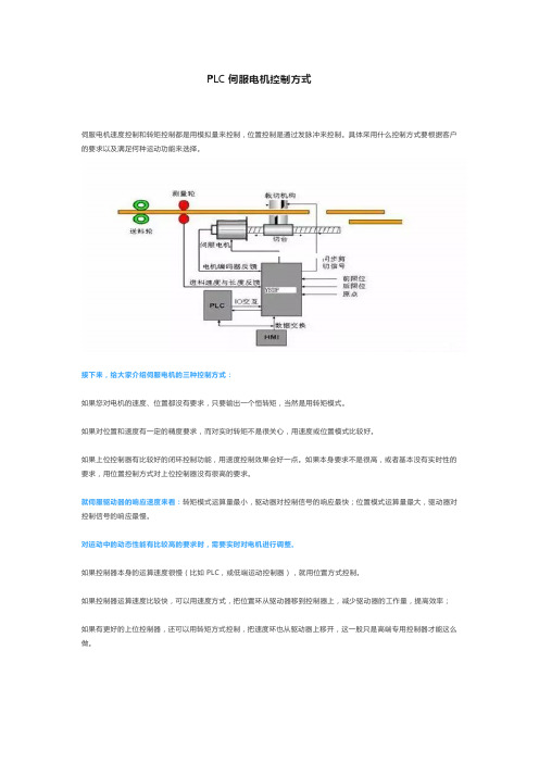 PLC伺服电机控制方式