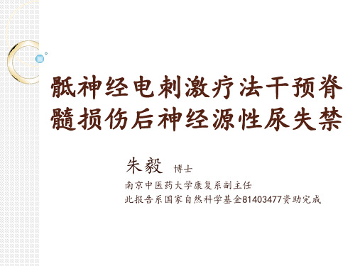 骶神经电刺激疗法干预脊髓损伤后神经源性尿失禁