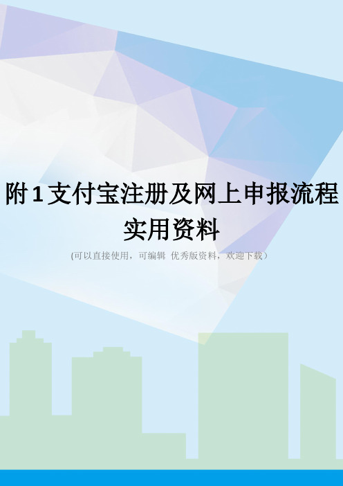 附1支付宝注册及网上申报流程实用资料