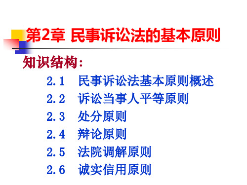 第二章民事诉讼法的基本原则讲述案例