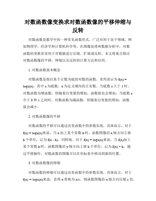 对数函数像变换求对数函数像的平移伸缩与反转