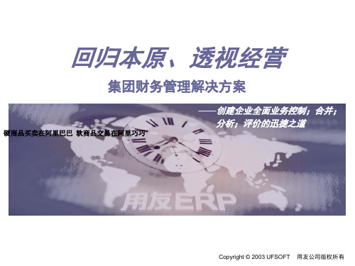 用友ERP--集团财务管理解决方案