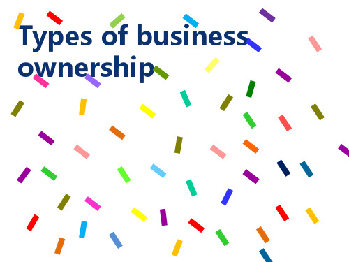 Types of business ownerships