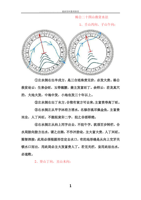 杨公二十四山救贫水法