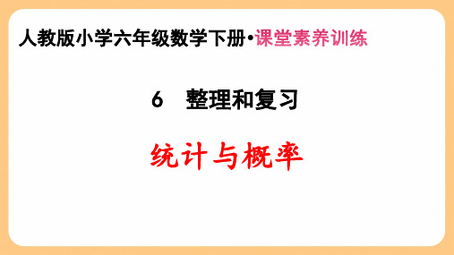 新人教版小学六年级数学下册第6单元 整理和复习《统计与概率》课堂素养训练