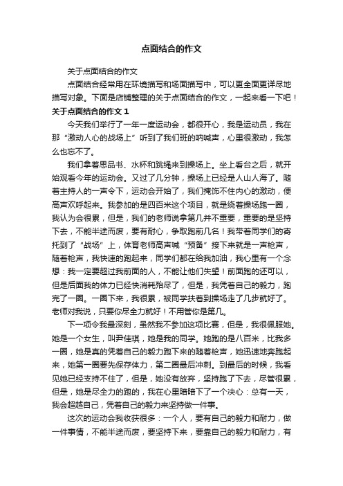 点面结合的作文