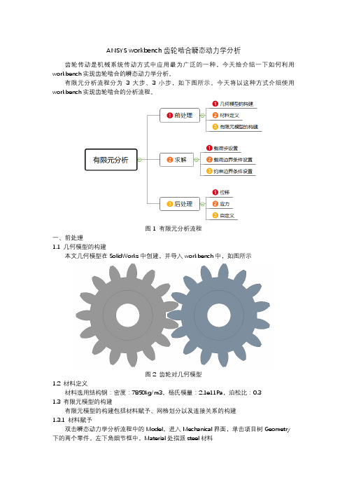 ANSYS workbench齿轮啮合瞬态动力学分析