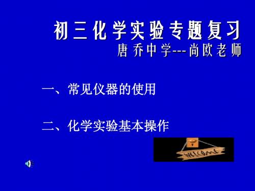 九年级化学实验复习专题