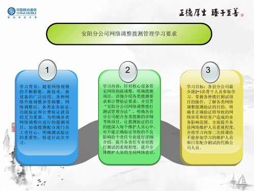 核心网基础知识及拨测管理要求学习课件 共21页