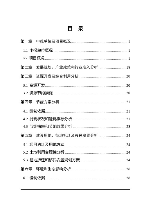 二硫化碳化工项目申请报告