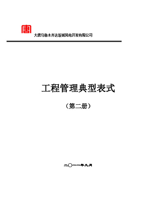 [工程管理表格]新疆公司风电工程管理典型表式2