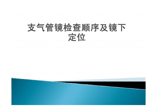 支气管镜检查顺序ppt课件