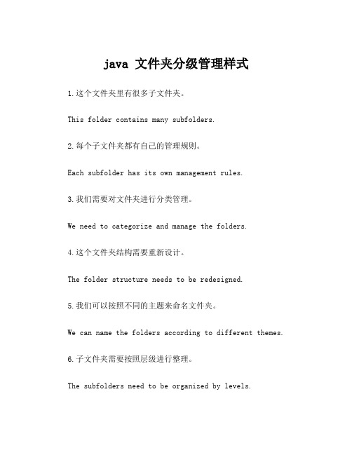 java 文件夹分级管理样式