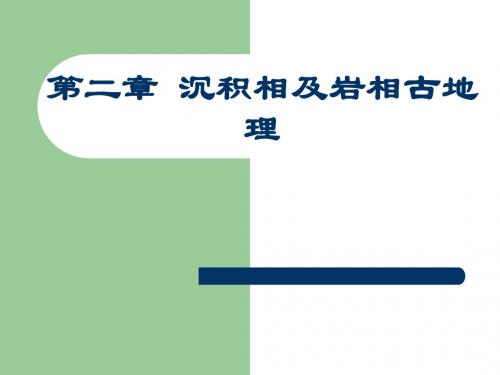 第二章沉积相及岩相古地理-文档资料