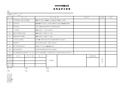 QC评分标准