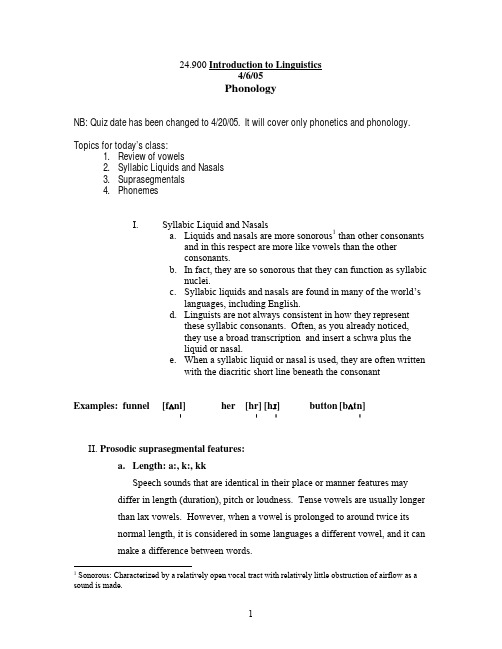 语言学课件 phonology