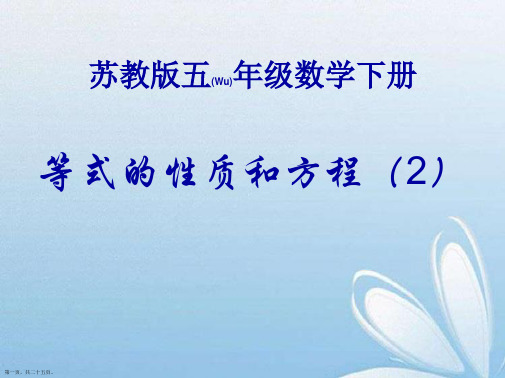 苏教版五年级数学下册等式的性质和方程2课件