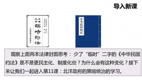 部编人教版八年级历史上册第11课《北洋政府的黑暗统治》课件(共37张PPT)