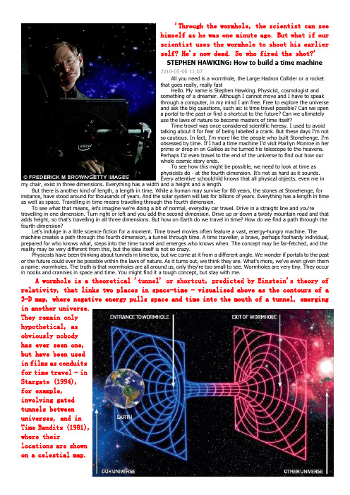 STEPHEN HAWKING-How to build a time machine