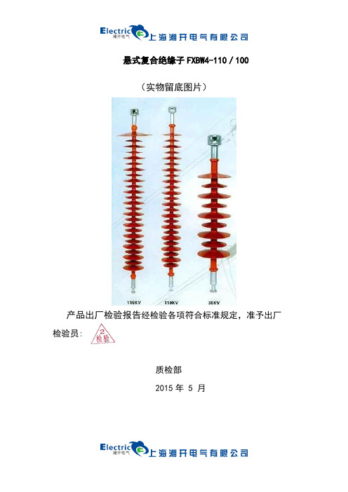 悬式复合绝缘子FXBW4-110／100