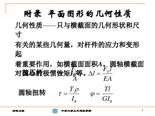 附录(惯性矩、静矩)