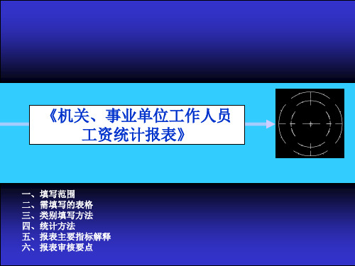 年工资统计报表填报要求及指标解释