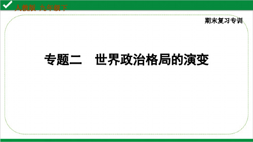 最新人教版九年级下册历史期末复习专题二 世界政治格局的演变