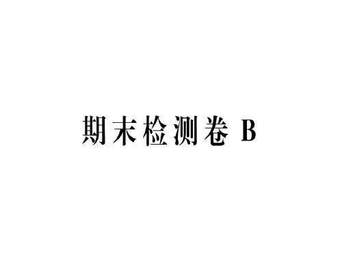 秋人教版九年级语文上册(河北专版)习题课件：期末检测卷B (共23张PPT)