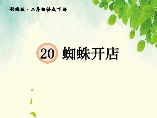 二年级语文下册20蜘蛛开店课件(31张)