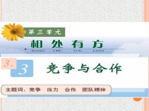 粤教版思想品德八上3.3《竞争与合作》ppt课件2