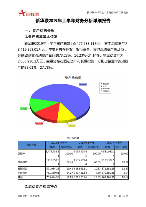 新华联2019年上半年财务分析详细报告