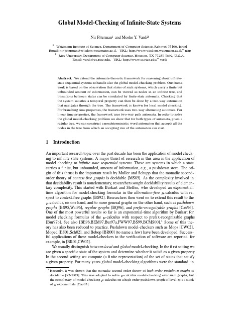 Global model-checking of infinite-state systems