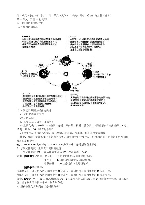 4455高一地理宇宙中的地球测试题