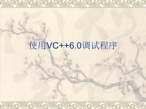 使用VC++6.0调试程序