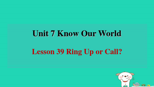 2024八年级英语下册Unit7KnowOurWorldLesson39RingUporCall课件