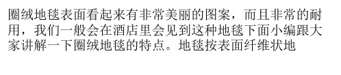 圈绒地毯的特点讲解