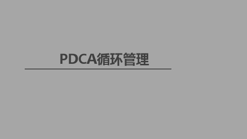 《PDCA循环》培训课件