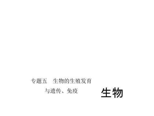 中考总复习生物(人教版)习题课件：专题训练：生物的生殖发育与遗传、免疫(共29张PPT)